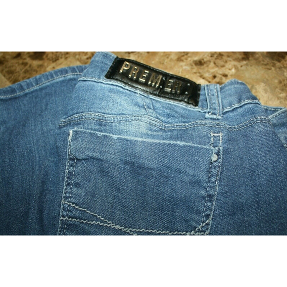 Rue 21 Premiere Women's Jeans Blue Stretch Jeans Patches SZ 9/10  32x29 - Picture 2 of 7